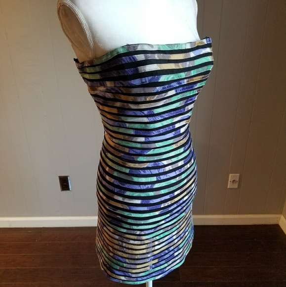 Strapless multicolored dress - Picture 3 of 8